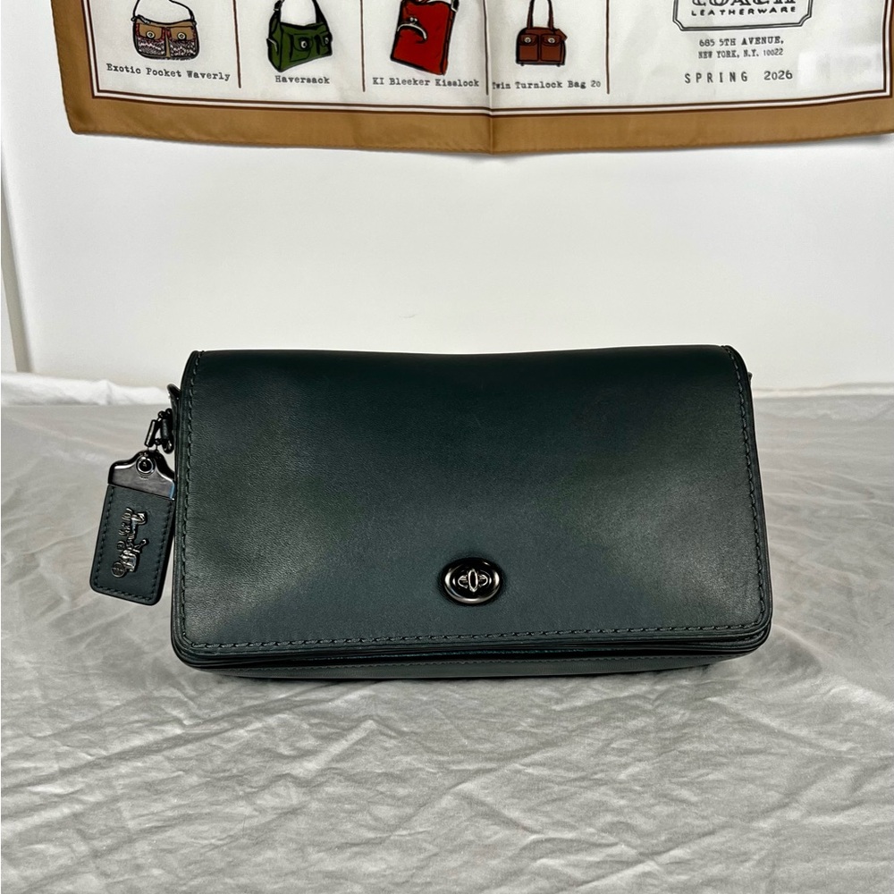 Coach 1941 Dinky Crossbody in Cypress Green Glovetanned Leather